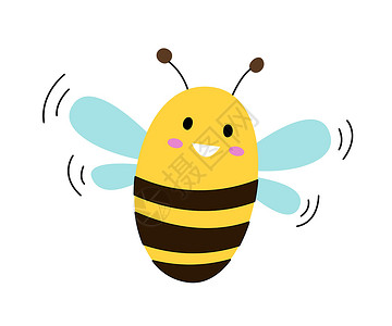 蜜蜂卡通 蜜蜂矢量 字符设计卡通片养蜂业昆虫黄色乐趣插图黑色空白飞行熊蜂背景图片