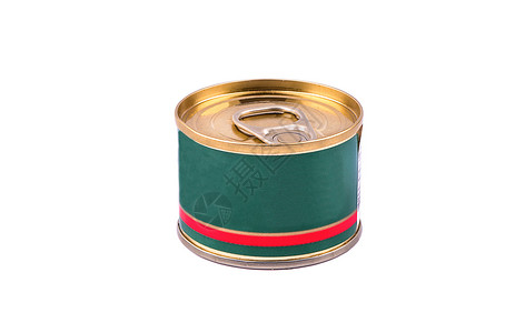 锡罐罐罐头产品罐装绿色戒指金属包装养护食物标签背景图片