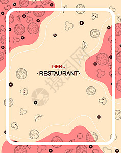 手画意大利餐厅背景的意大利餐馆背景背景图片