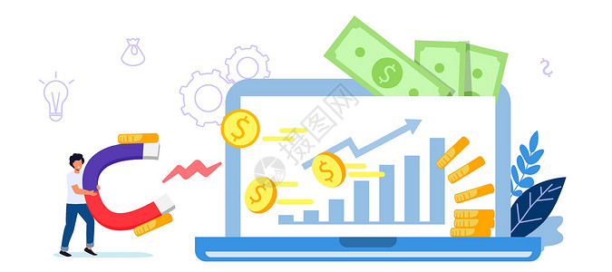 赞助网路货币化概念 Victor 插图 网上收入钱 博客内容设计图片