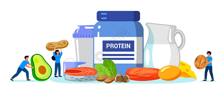 纯素饮食纯小型氨基酸食品菜单单人数(单位 百万分之一)插画