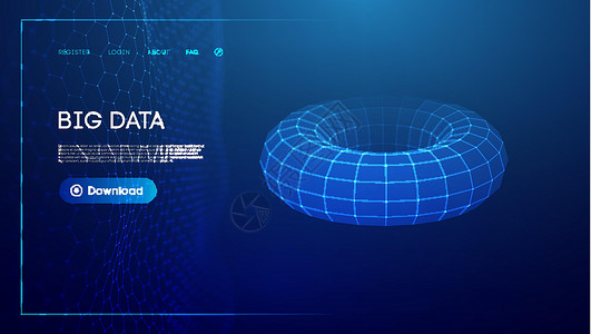 托鲁斯科技链路 几何背景大数据 矢量视角网格数字网络 未来抽象艺术活力圆环几何学科学场地框架戒指标识电磁粒子设计图片