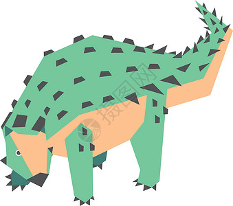 艾米古一种灭绝史前动物的多姿多彩的微小例子插图绘画古生物学动物插画