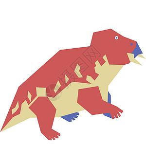 一种灭绝史前动物的多姿多彩的微小例子古生物学动物插图绘画背景图片