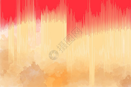 水彩音乐背景 有几何条纹 红色和蜜蜂颜色 彩线 艺术 横幅背景设计图片