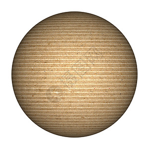 棕色花纹纸板球体白背景背景图片