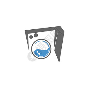 洗衣 洗衣服徽标标识图示标签服务家政技术机器家务家庭洗涤剂器具衣架背景图片