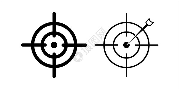 押镖目标图标向量 目标标志 目标图标模板颜色可编辑 孤立在白色背景上的目标符号矢量符号插画