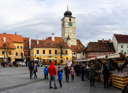 东南欧中世纪城市中世纪小镇高清图片