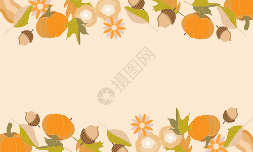 秋季发布会邀请函网络设计 着陆页 横幅 邀请函 传单的秋季背景图示设计图片