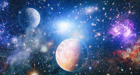 大行星高品质空间背景 明亮的星云 遥远的银河 抽象图像 这张图片的元素由 NASA 提供插图恒星宇宙天空科学星际蓝色太阳星座行星背景