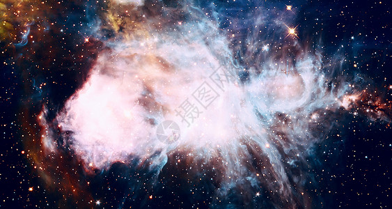 深空 恒星和遥远的星系 壁纸背景 科幻太空壁纸 美国国家航空航天局提供的这张图片的元素行星望远镜科学辉光气体插图绘画乳白色蓝色星背景图片