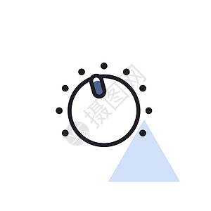 音量旋钮矢量平面 ico控制板插图旋转按钮控制金属技术放大器圆形界面背景图片
