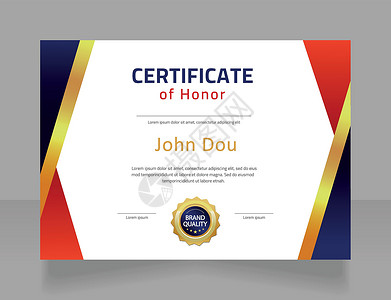 公司荣誉证书赢得冠军锦标赛设计模板的荣誉证书认证设计图片