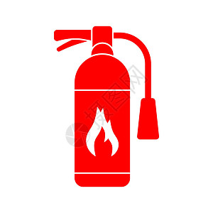 白色背景上的灭火器矢量图标Name红色预防警报安全工业泡沫火焰情况消防队员帮助设计图片