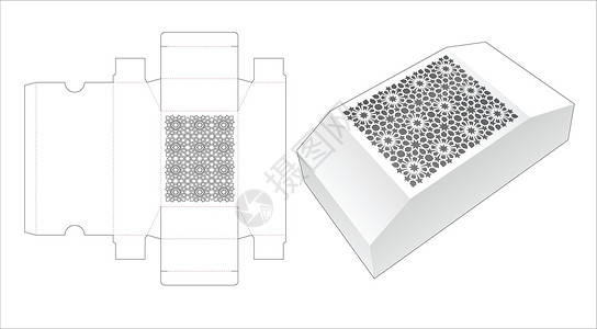 切除模板和 3D 模型的死模版背景图片