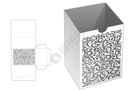 保存的文具盒切碎模板和 3D 模型背景图片