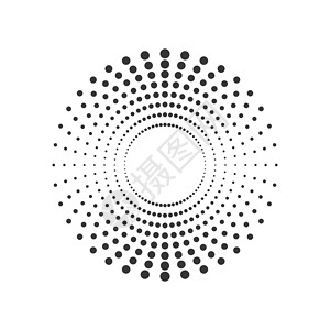 半调点圆 矢量说明黑色艺术印迹圆形插图几何学邮票创造力白色背景图片