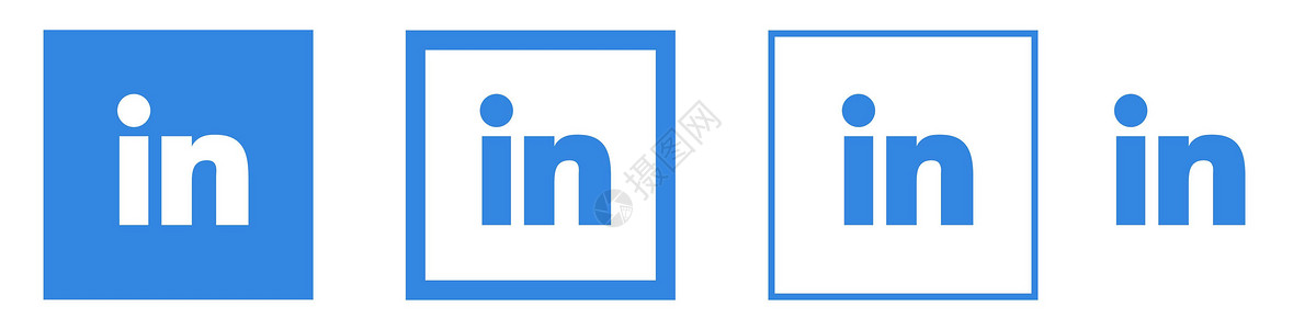 2020安全月Linkedin 图标集 孤立 矢量社交媒体标志 LinkedIn社交网络服务 乌克兰 2020 年 6 月社会网站工作营销公司插画