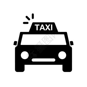 计程车环影图标和流行图标背景图片