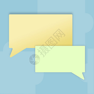 蓝色简约搜索框对参与颜色背景讨论的空白聊天框 设计具有代表业务推广和广告的复制空间的语音气泡模板背景