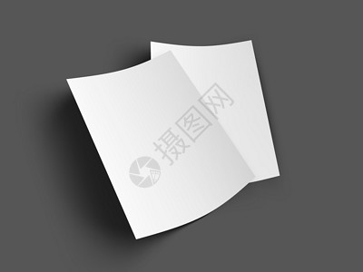 白色a4纸灰色上孤立的纸张 A4 大小两页框架床单反射插图电脑阴影展览文档卡片白色插画