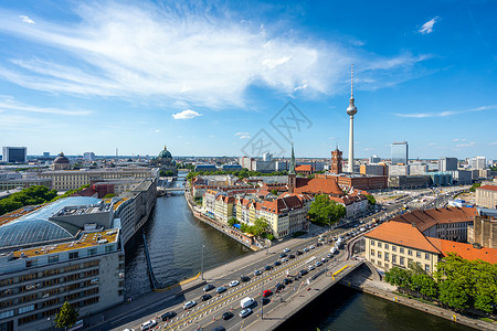 柏林中心 有标志性电视塔高清图片
