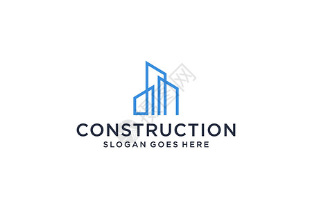 建筑建筑建筑Logo设计模板元素销售城市住宅房子六边形金子公司徽章建筑学营销背景图片