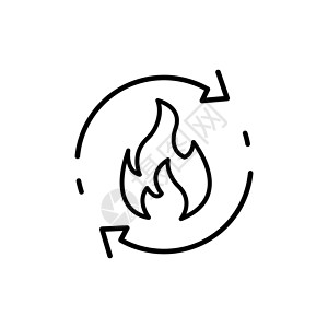 火冒金星新陈代谢图标 在白色背景中孤立的代冒进程符号概念 矢量插图插画