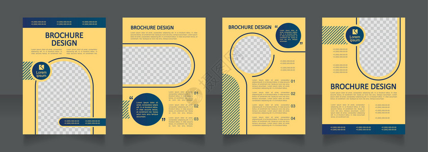 创业海报B 商业学校课程介绍空白小册子设计简写本插画