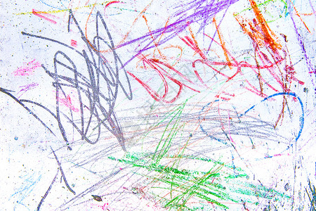 儿童在白色黑板上以彩色粉笔绘制的图纸混乱 摘要样式纹理背景背景图片