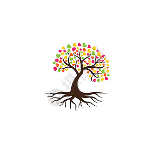 根室标志抽象树标志设计 绿树和叶子 根向量生命之树标志设计的灵感与白色背景隔离生态生长生物草图橡木植物公司植物学树干公园插画