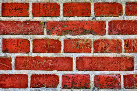 背景 180 年历史的学校墙  旧背景和复制空间红色民众白色墙壁建筑学建筑纹理墙纸砖块概念背景图片