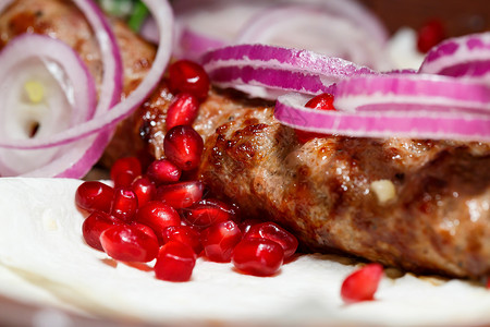 肉土耳其食物炙烤高清图片