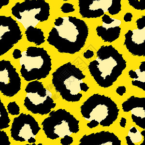 豹状模仿无缝模式 矢量插图毛皮刷子织物艺术荒野豹猫墙纸打印丛林衣服插画