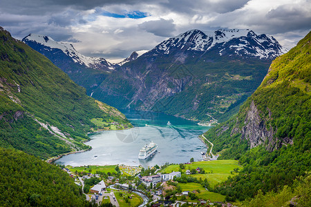 弗朗雄伟挪威西部高清图片