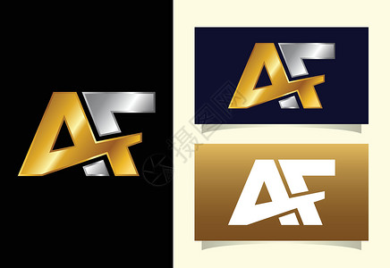 logo字体首字母 A F Logo 设计模板 用于公司商业身份的图形字母符号字体首都主义者营销极简推广奢华品牌网络插图插画