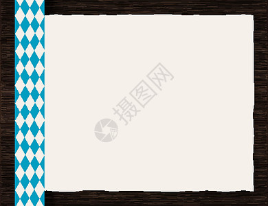 啤酒桌菜单或传单的矢量10月背景 带有木制背景和粗纸页的古老生锈设计酒吧市场酒店边界乡村蓝色桌子酒馆插图海报背景图片