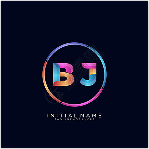 北京标志BJ 字母标志图标设计模板元素黑色商业品牌标签创造力艺术插图标识公司卡片设计图片
