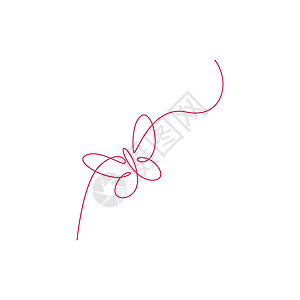 蝴蝶线艺术图片图像插图模板黑色一条线蝴蝶昆虫创造力线条卡片粉色草图动物设计图片