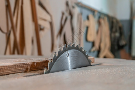 锯床生产维修木头圆锯片木制品刨床工作木工机械机器背景