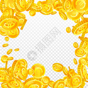 欧洲联盟的欧元硬币贬值 碎金空气财富货币金币游戏经济金子飞行现金大奖背景图片