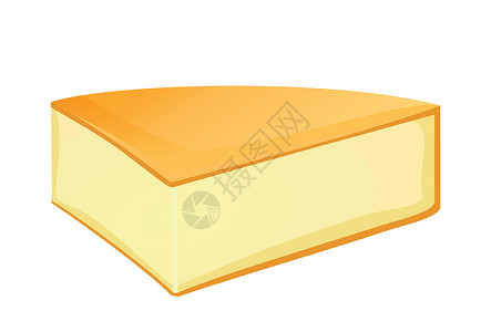 切达干酪现实的新鲜奶乳酪片 在白色背景上被孤立  矢量烹饪美食奶制品饮食产品艺术菜单面包小吃早餐插画