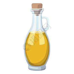 在白色背景上分离的有向日葵或橄榄油的现实瓶子     矢量油炸素食主义者标签液体处女插图饮食食物油菜籽大豆插画