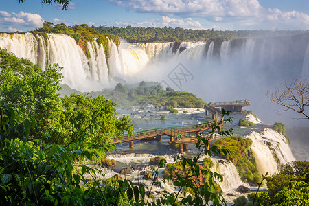 伊瓜苏大瀑布南美洲模糊高清图片