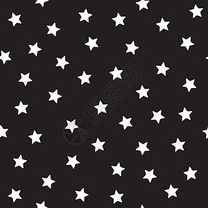 矢量几何无缝模式与黑色和白色 现代时尚明星背景 适用于墙纸 海报 网页设计 表面设计 包装纸 织物等床单纺织品打印衬衫线条多边形背景图片