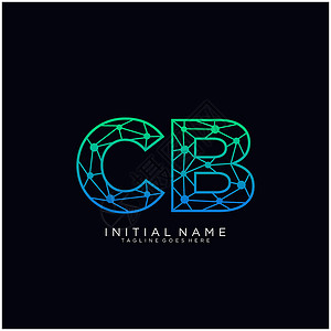CB 字母标识图标设计模板要素创造力商业公司黑色标签字体网络插图身份品牌背景图片