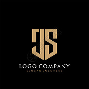 JSJS 字母标识图标设计模板要素网络黑色插图品牌商业创造力艺术身份标签公司背景图片
