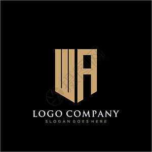 西澳大利亚州WA 字母徽标图标设计模板要素商业插图营销推广创造力品牌标识身份字体网络设计图片