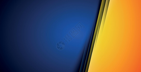 蓝橙色背景与分离 网络模板矢量艺术技术坡度曲线海浪橙子卡片横幅推介会商业背景图片